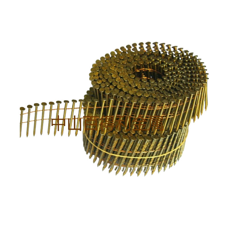 Woodworking Nails Pneumatic Thread Coil Nails Q235 Spiral Pallet Packaging Box Metal Polished Rod Coil Nails Manufacturers Wholesale