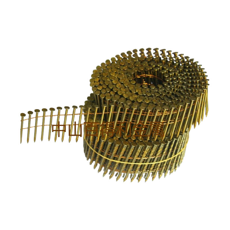 Threaded Coil Nails Hardware Manufacturers Wholesale Coil Nail Gun Special Nails Spiral Pallet Packaging Box Metal Polished Rod Coil Nails