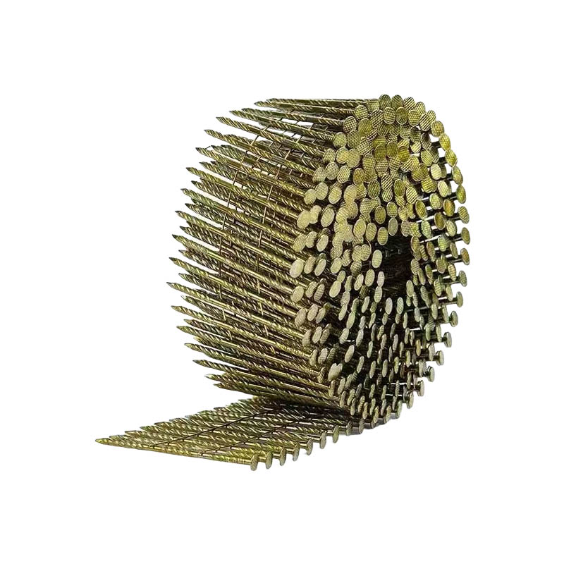 Threaded Coil Nails Hardware Manufacturers Wholesale Coil Nail Gun Special Nails Spiral Pallet Packaging Box Metal Polished Rod Coil Nails